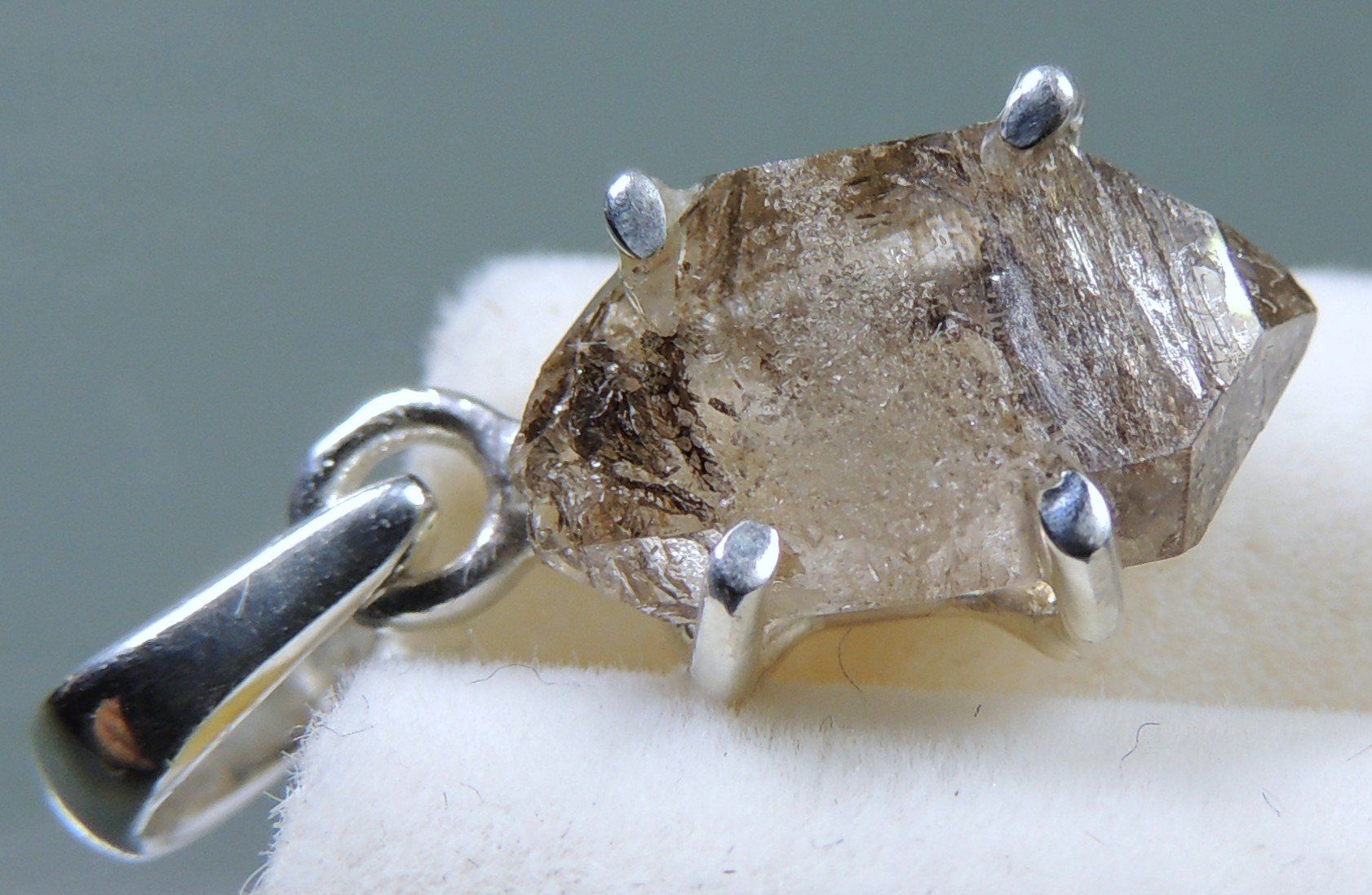 Ciondoli: Herkimer Diamant Doppelender Silber 925 Anhänger – Nuovo e nell'imballaggio originale da Waldenburg venduto da schaller707 1