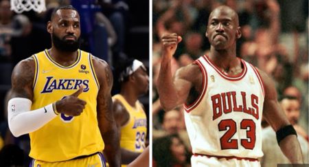 Michael Jordan / LeBron James LA Lakers Jersey signiert