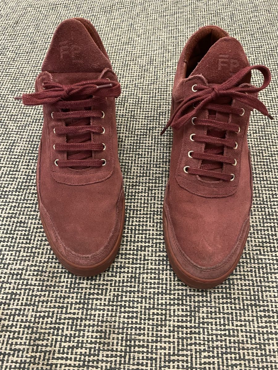 Herrenschuhe: Filling Pieces - Baskets bordeaux en daim – Neu (gemäss Beschreibung) aus Genève von TheMattiBoutique