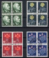 Pro Juventute 1947Serie im 4er-Block ʘ