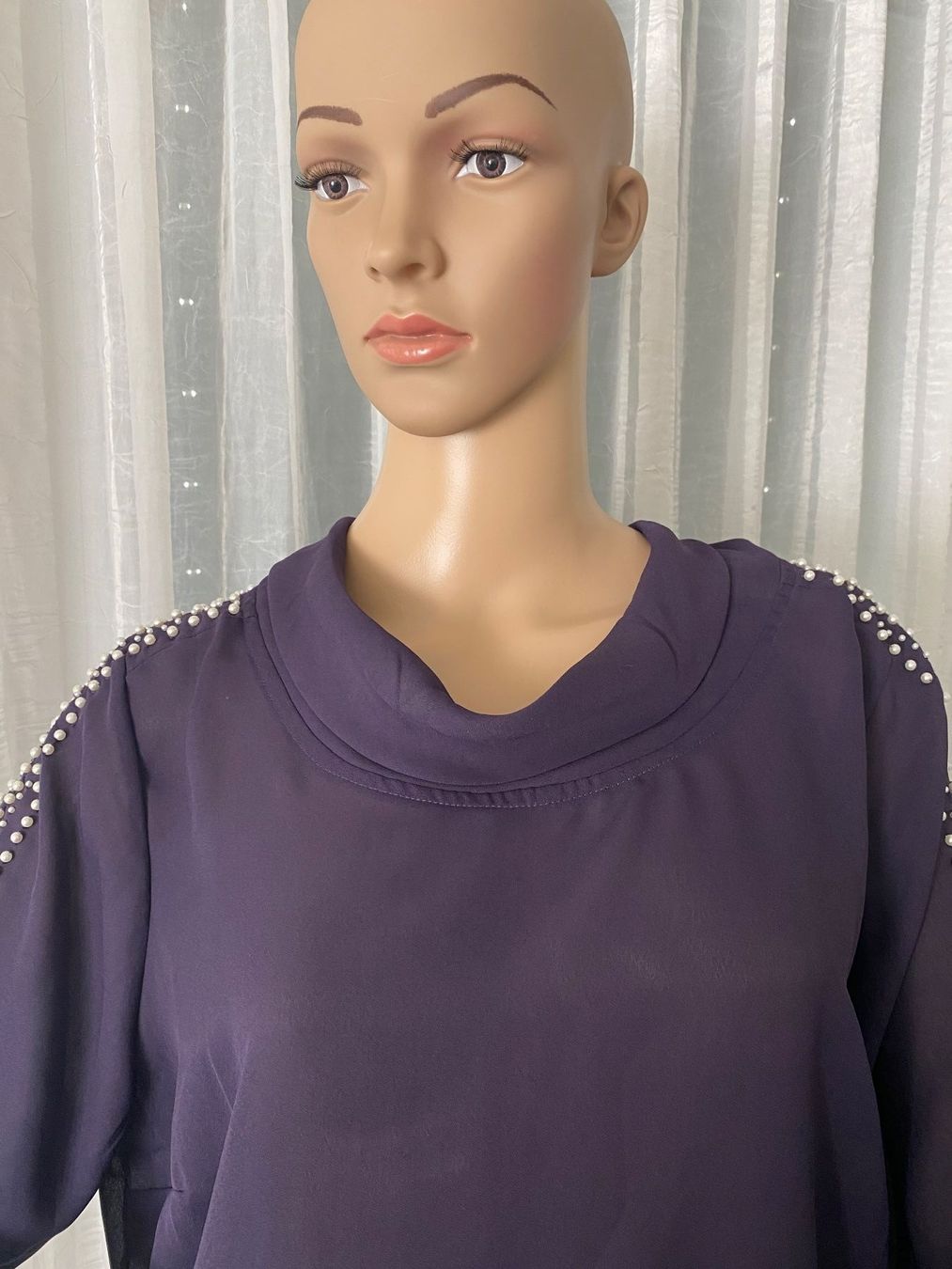 Camicette: ASHLEY BROOKE - einmalige Perlenbluse, violette, L – Nuovo e nell'imballaggio originale da Winkel venduto da ferrari2022 5