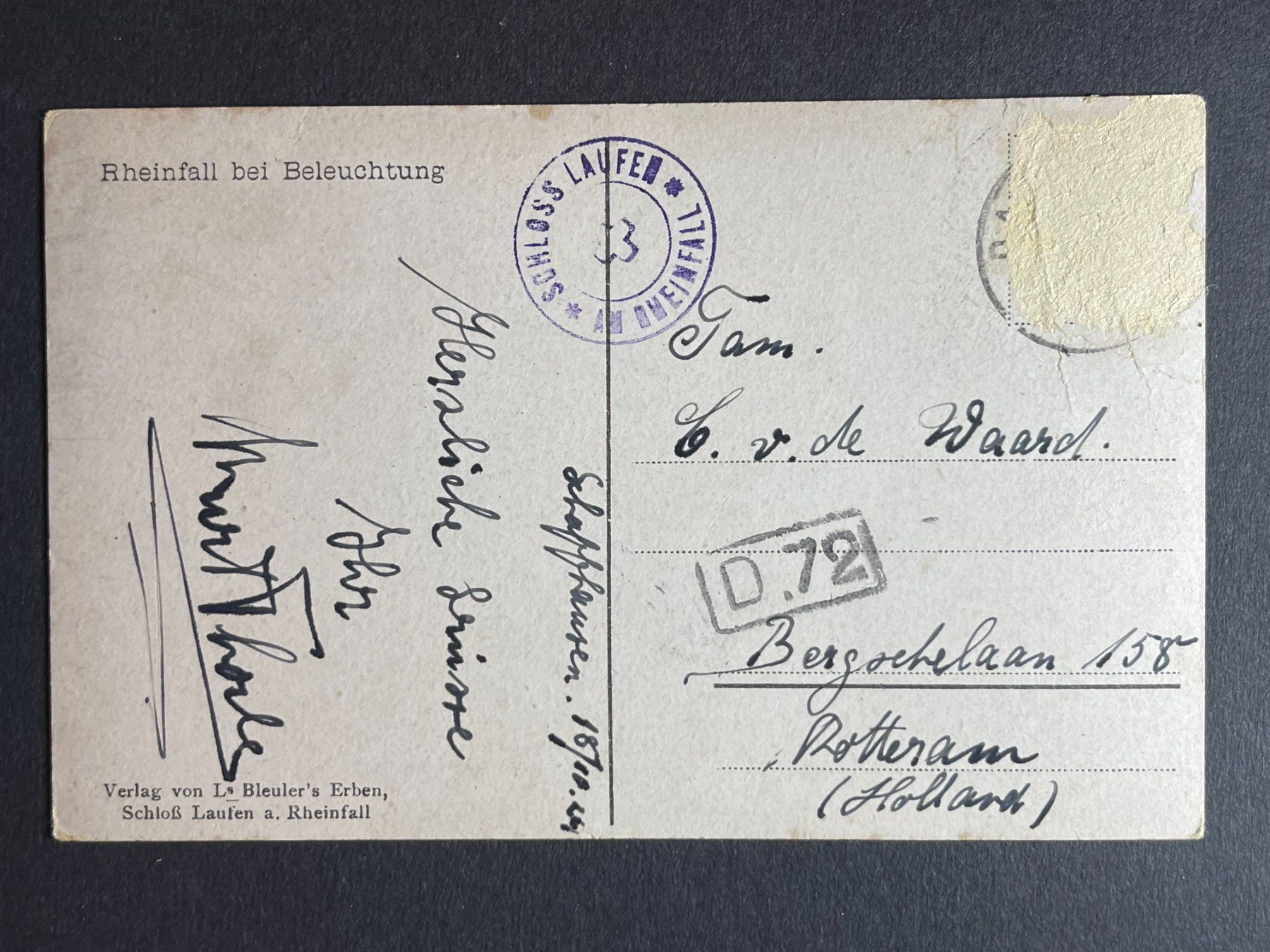 Cartes postales: Rheinfall bei Beleuchtung – D'occasion à Steg VS par _vinci_ 1