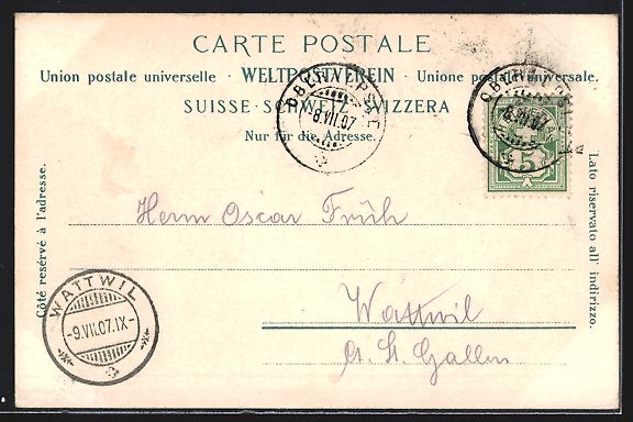 Cartoline postali: Andermatt, Oberalpstrasse mit Hotel und  – Usato da Berlin venduto da bartko-reher 1