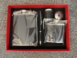 Geschenkset Flachmann Stifthalter und Verschluss neu