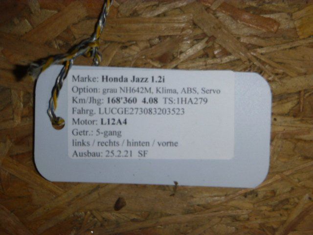 Honda Tutti pezzi di ricambio auto: Kofferraumabdeckung Honda Jazz GD -'08 – Usato da güttingen venduto da Promotor24 1