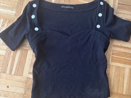 Guess Damen Shirt, schwarz, Grösse M Top Zustand! (7)
