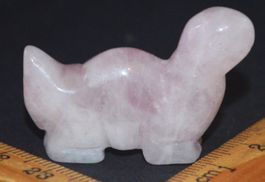 Deko - Heilstein N-855 – Dino – Rosa Quarz – ca. 4x3cm
