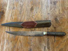 Antikes Messer mit Scheide, Sammlerstück, Rarität!