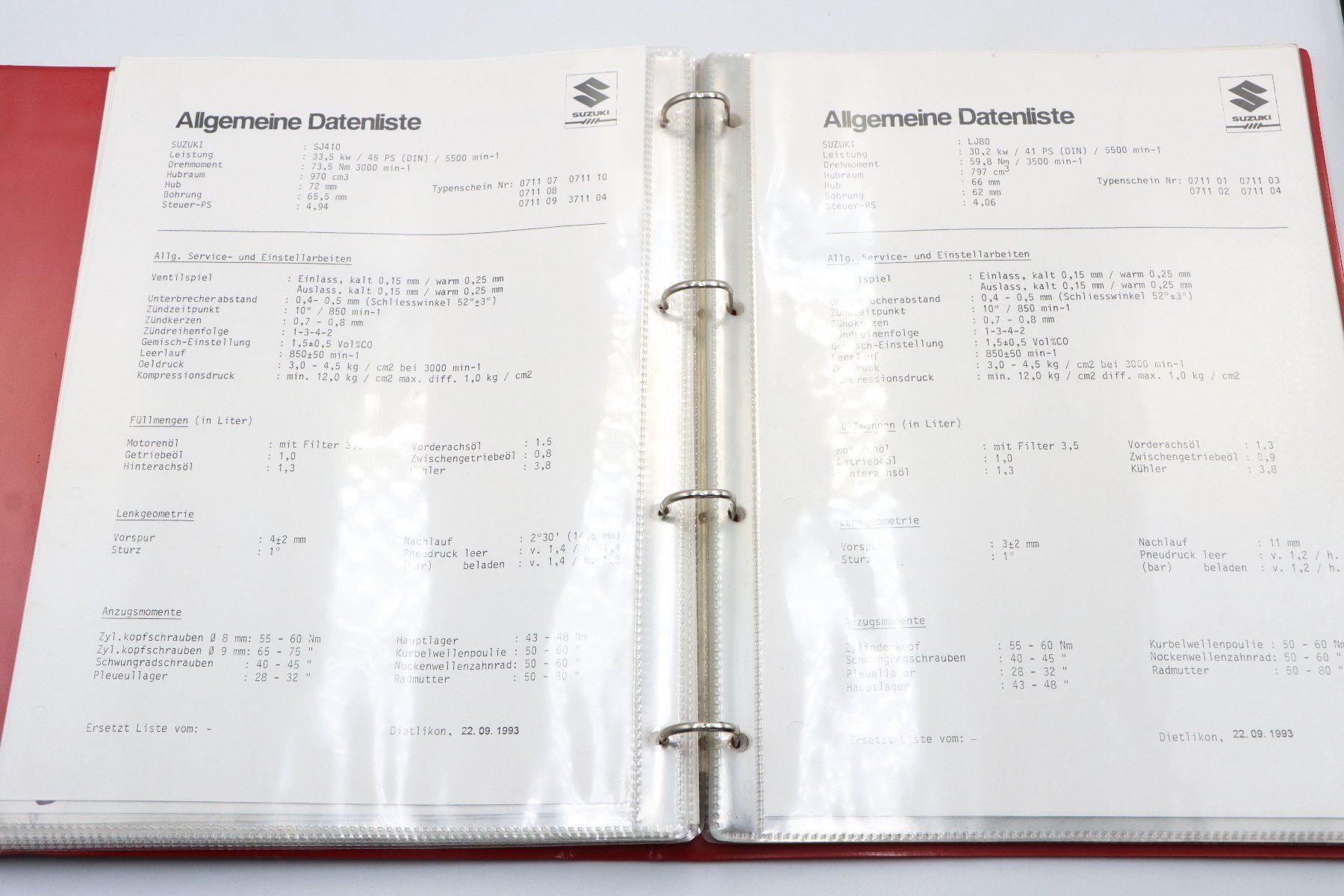 Suzuki Dokumente: Suzuki Händler Datenliste Ordner 1993 – Gebraucht aus Bühl b.Aarberg von Collectorpassions 5