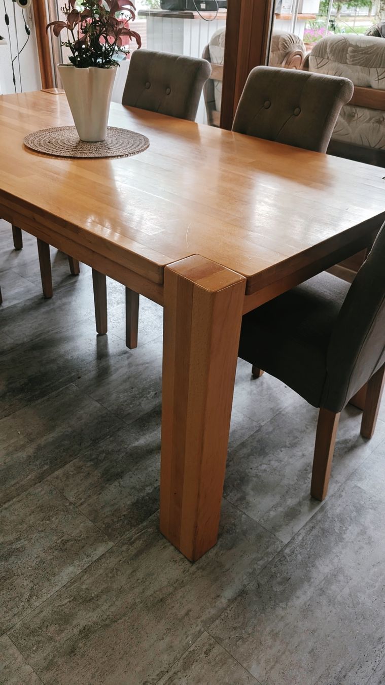 Set di tavolo e panche: Table à manger et six chaises en bois – Usato da Sion venduto da ale_6cth 1