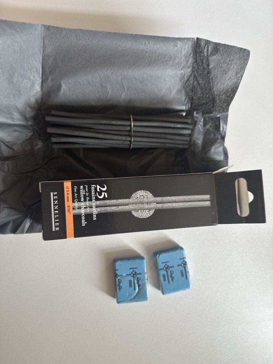 Bleistifte, Farbstifte & Kreide: Zeichenkohle mit Radiergummi – Neu und originalverpackt aus Seeberg von len_9vys 1