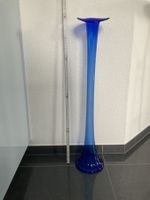Hohe Glasvase blau 80 cm