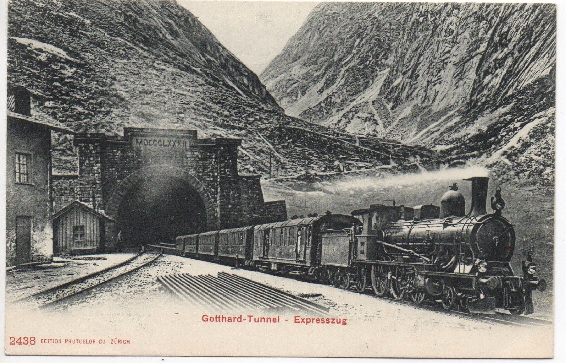 Cartoline postali: GOTTHARD-TUNNEL Bahn - Expresszug - Dampflokomotive – Nuovo (secondo la descrizione) da Jona venduto da philajona