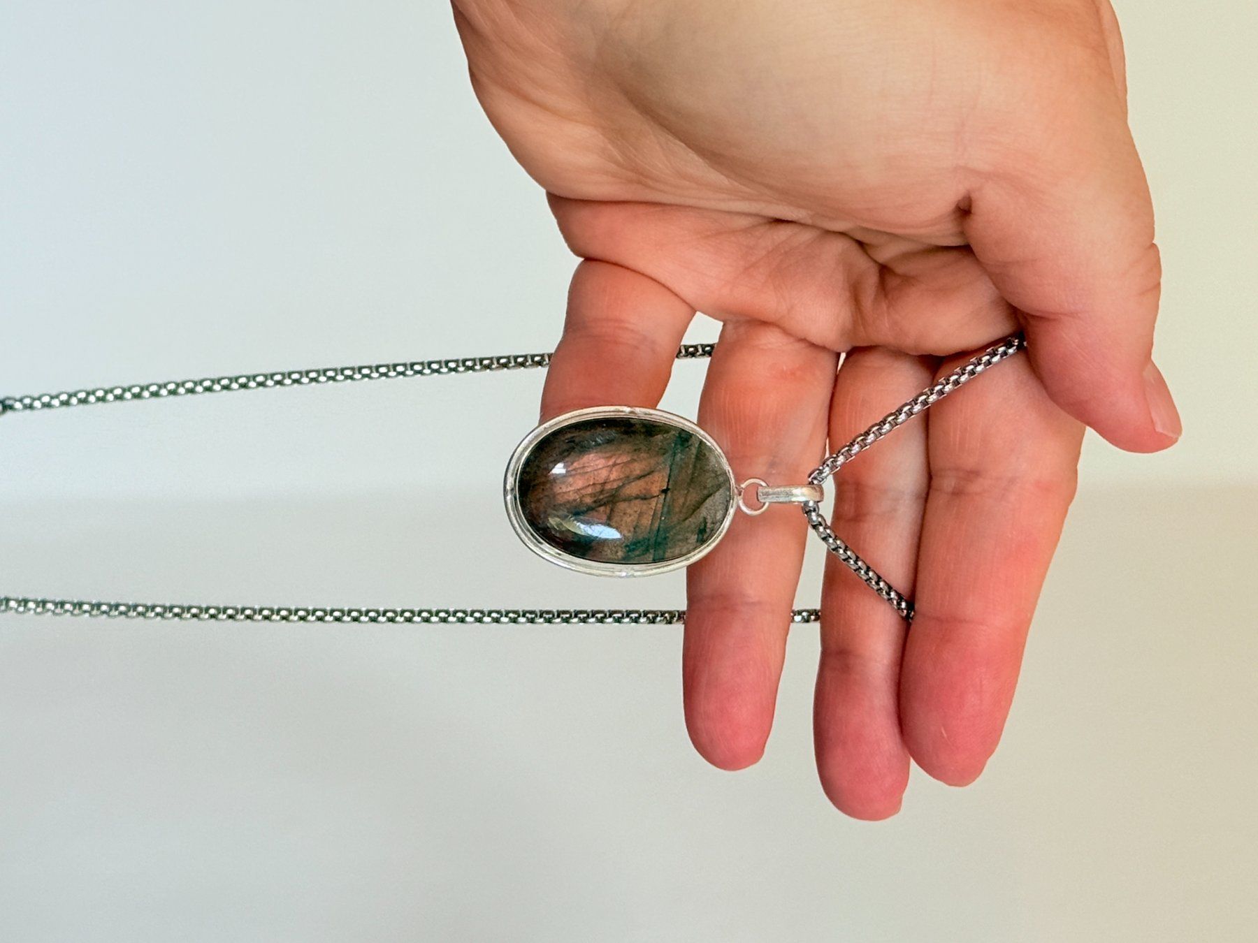 Catenine: Collier  Labradorite Pierre Naturelle  Neuf – Nuovo e nell'imballaggio originale da Genève venduto da AWWA 5
