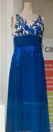 Langes kleid/Abendkleid Ballkleid Gr.34/36  Spitze blau