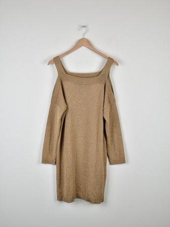 Massimo Dutti Strickkleid, gold, Gr.M