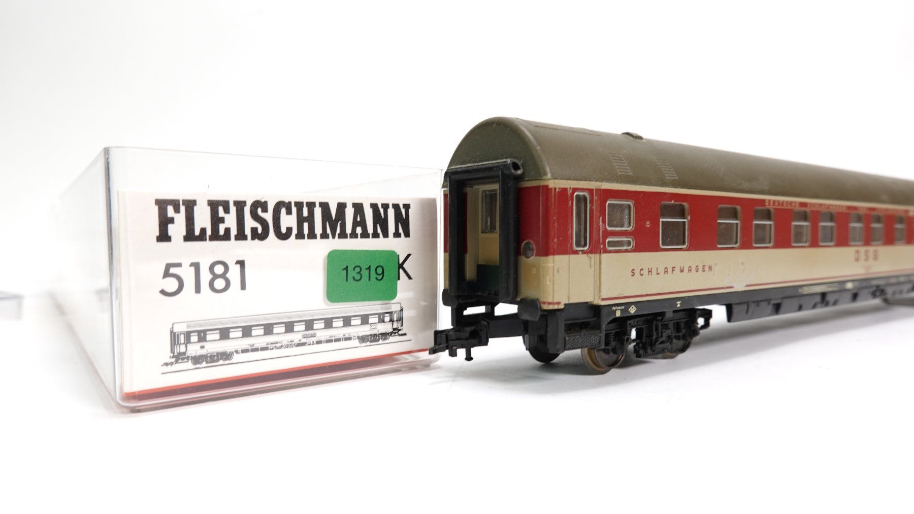 Fleischmann Modellini di ferrovie: e70 Fleischmann DB Schlafwagen Mitropa / Bastelware | 1319 – Usato da Thun venduto da evinka_gmbh