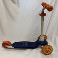Oxelo Kinderroller 3-Rad blau orange gebraucht, Leuchträder