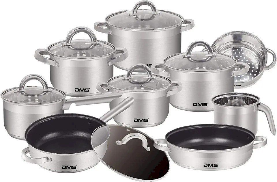 Töpfe: DMS 15-Teilig Topfset mit Glasdeckel – Neu und originalverpackt aus Bottighofen von zaap