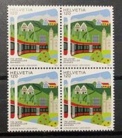 Sondermarke "150 Jahre Appenzeller Bahnen 2025" ** 4erBlock