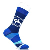 BUNTE DESIGN SOCKEN-Keep Calm And Swim Faster (Small 36-40)