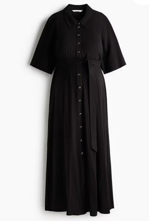H&M Maternity Dress Viskose mit Perlmuttknöpfen