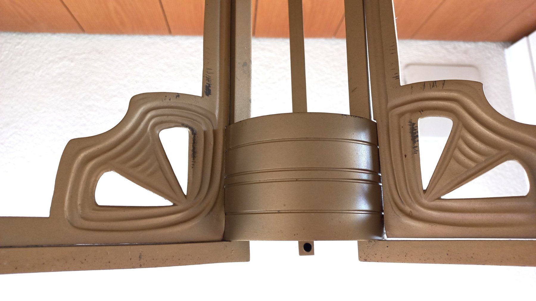 Kronleuchter & Deckenlampen: Alte dreiarmige Deckenleuchte Jugendstil – Gebraucht aus Bévilard von Orscha 5