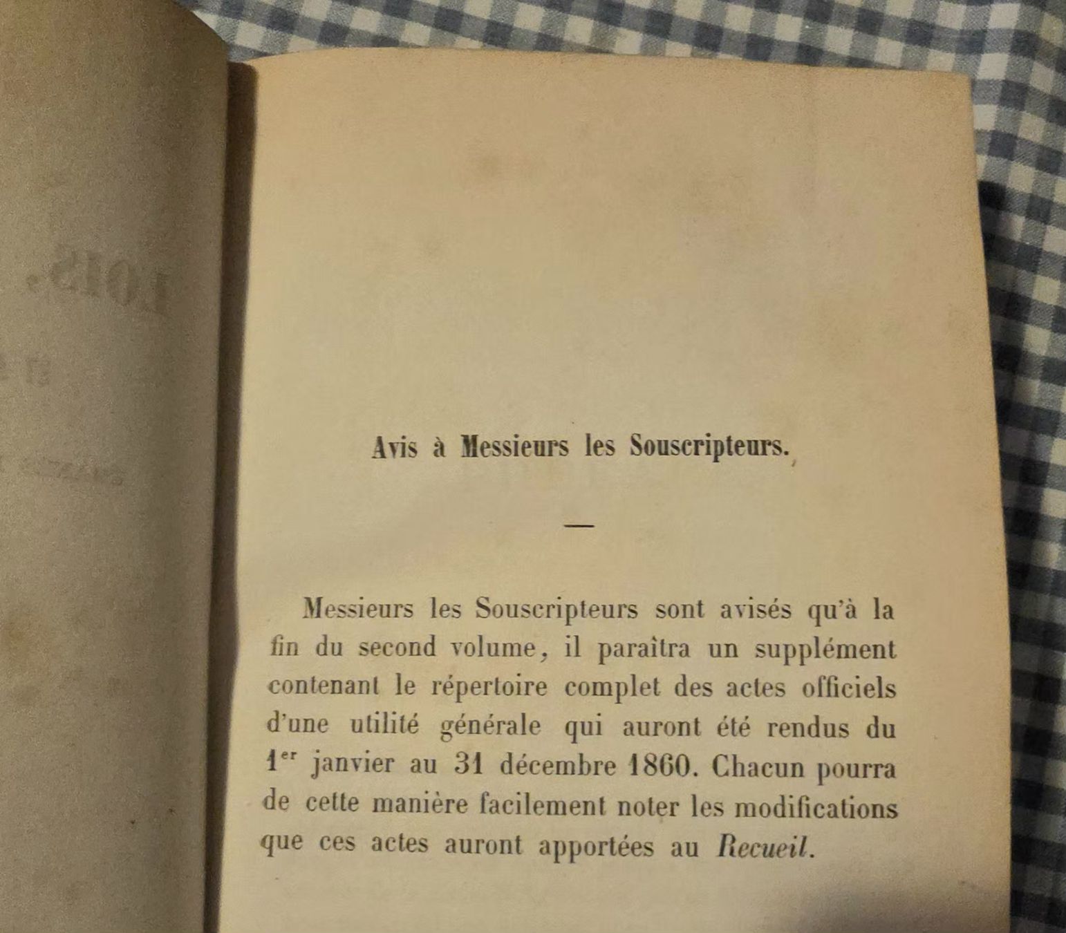 Livres: recueil des lois Vaudoises / Vol.1 – D'occasion à Cortaillod par signep 6