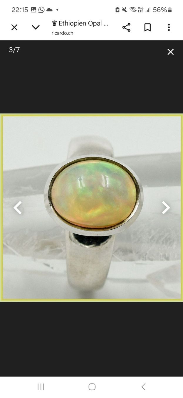 Anelli: ♛ Ethiopien Opal 925 Silber – Usato da Alpnach Dorf venduto da ste_t7mn