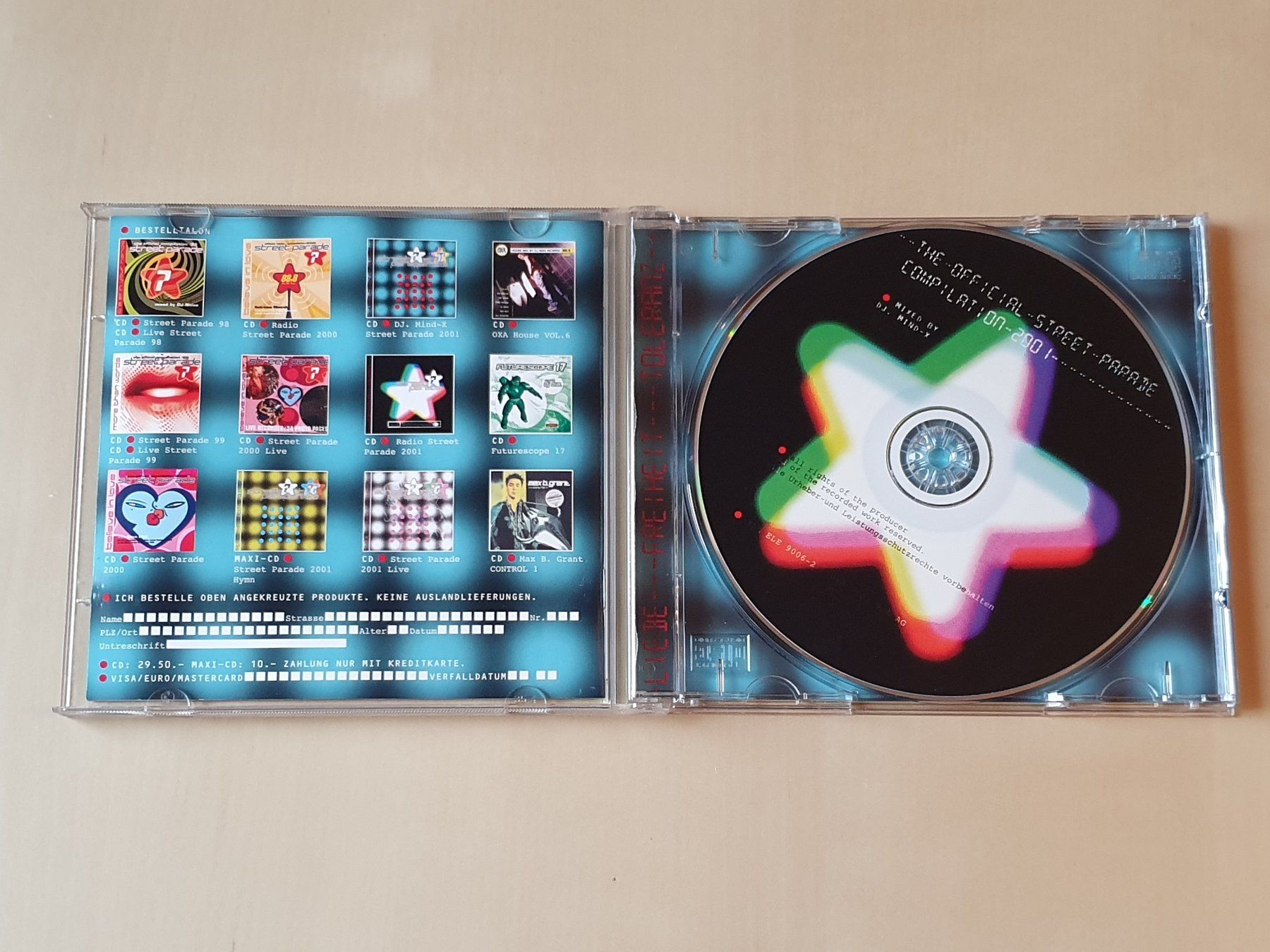 CD: Street Parade 2001 Mind-X – Usato da Stansstad venduto da collectorsshop 2