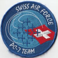Schweizer Luftwaffe PC-7 Team Aufnäher alte ausführung