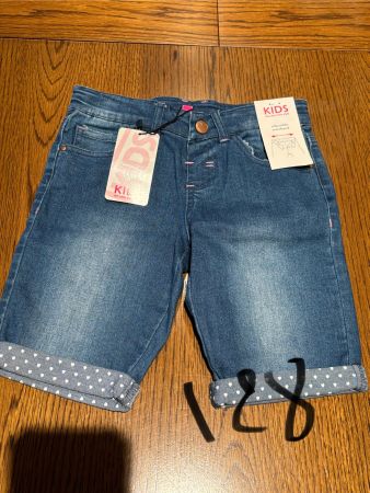 Short en jeans fille taille réglable 128 neuf
