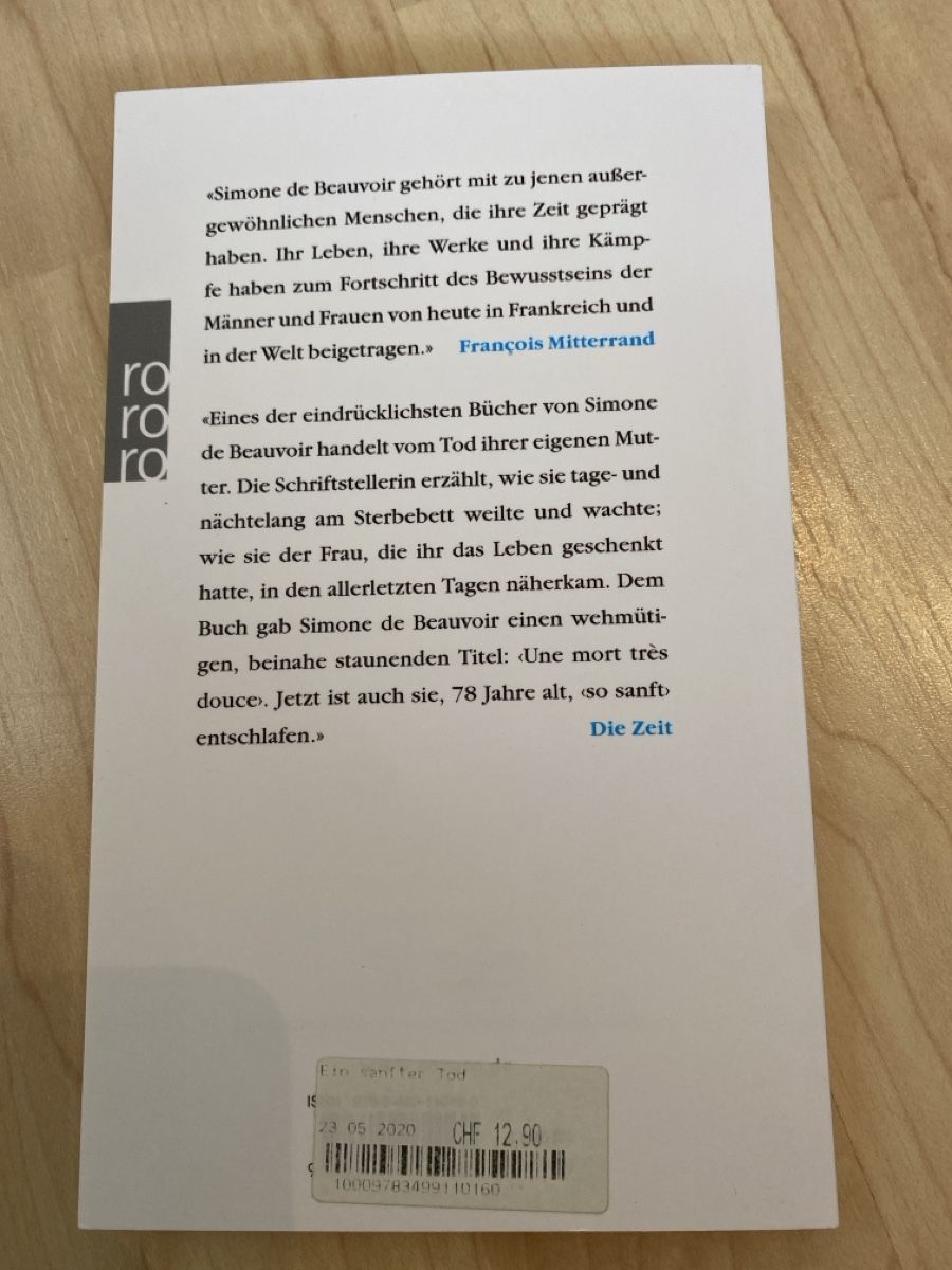 Libri: Simone de Beauvoir - Ein sanfter Tod – Nuovo (secondo la descrizione) da Schmerikon venduto da tam_k9vb 1