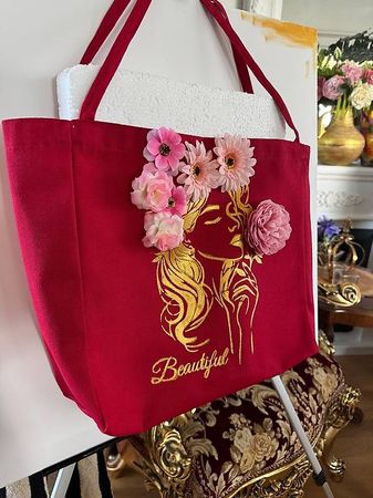 vintage bag - red
