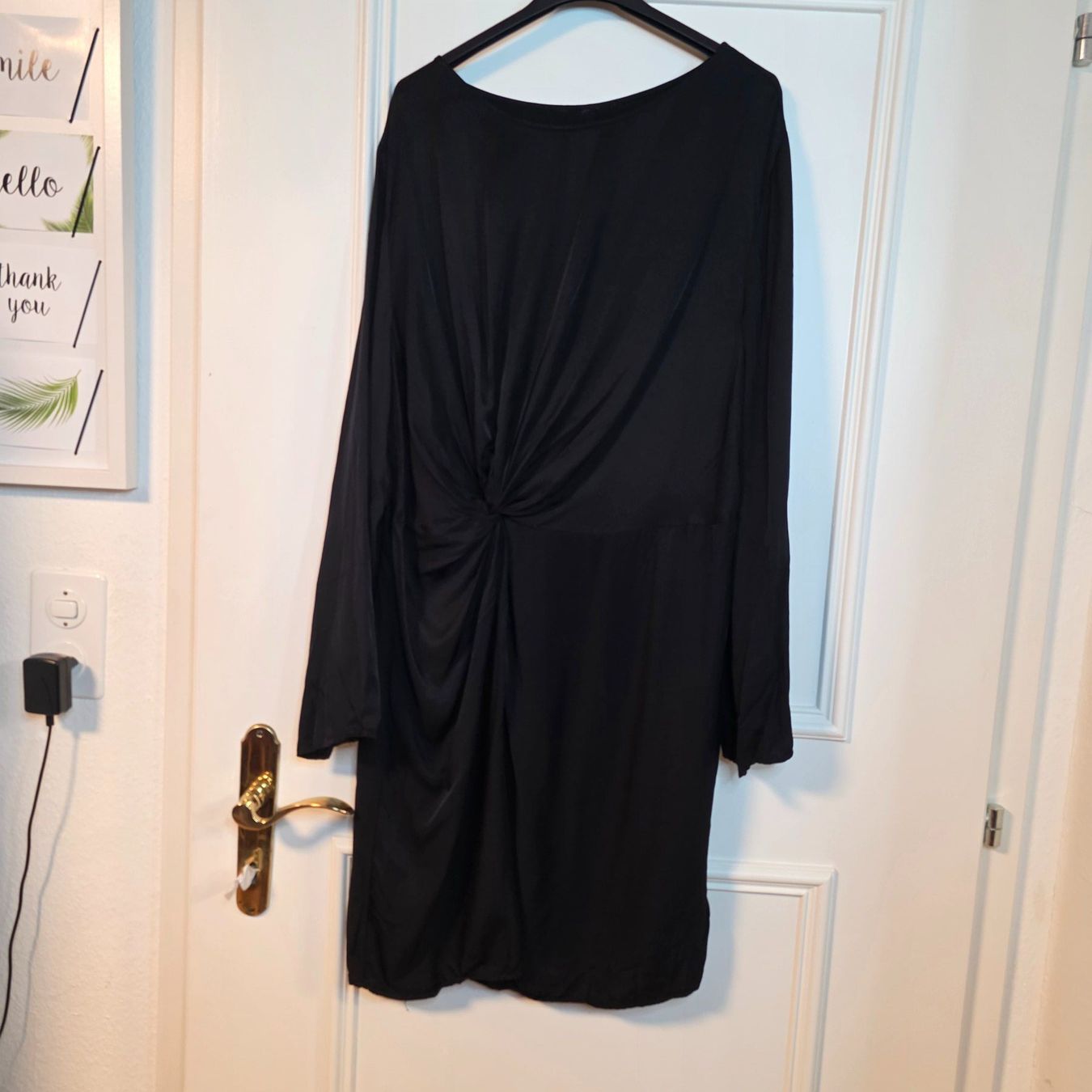 Vestiti: Elegantes schwarzes Kleid Drapierung Gr. L – Usato da Wald ZH venduto da CapLux 7