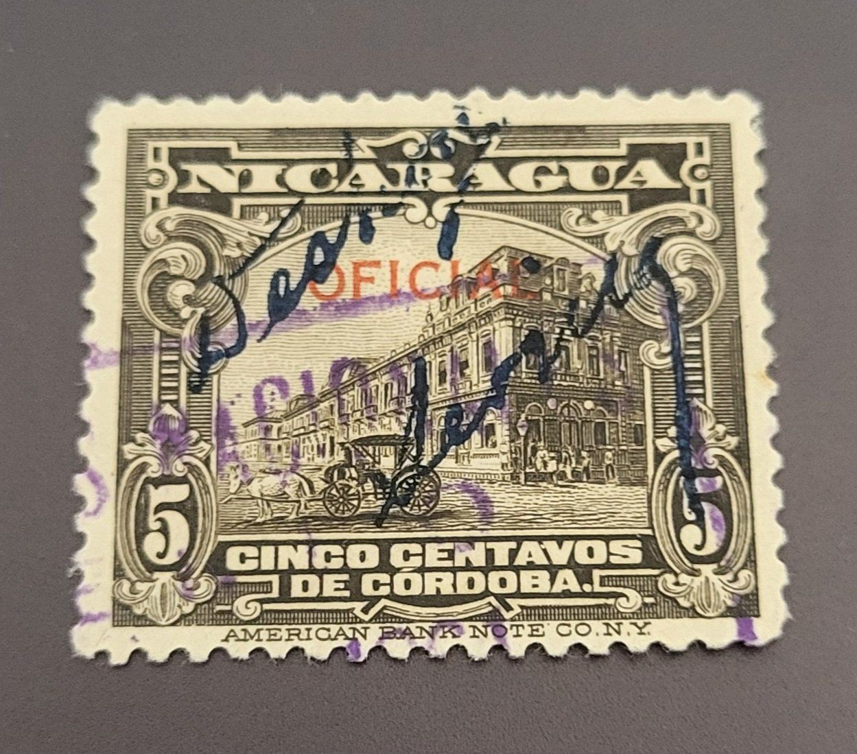 Alle Briefmarken: Nicaragua 1933 briefmarke – Gebraucht aus St Gallen von Stampsalshobby