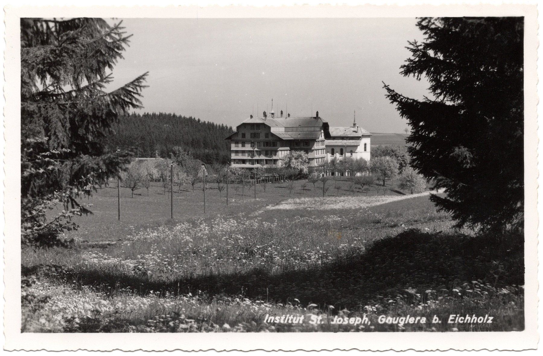 Cartoline postali: Antike AK Institut St. Joseph, Gouglera b. Eichholz – Usato da Wittenwil venduto da Khunruedi