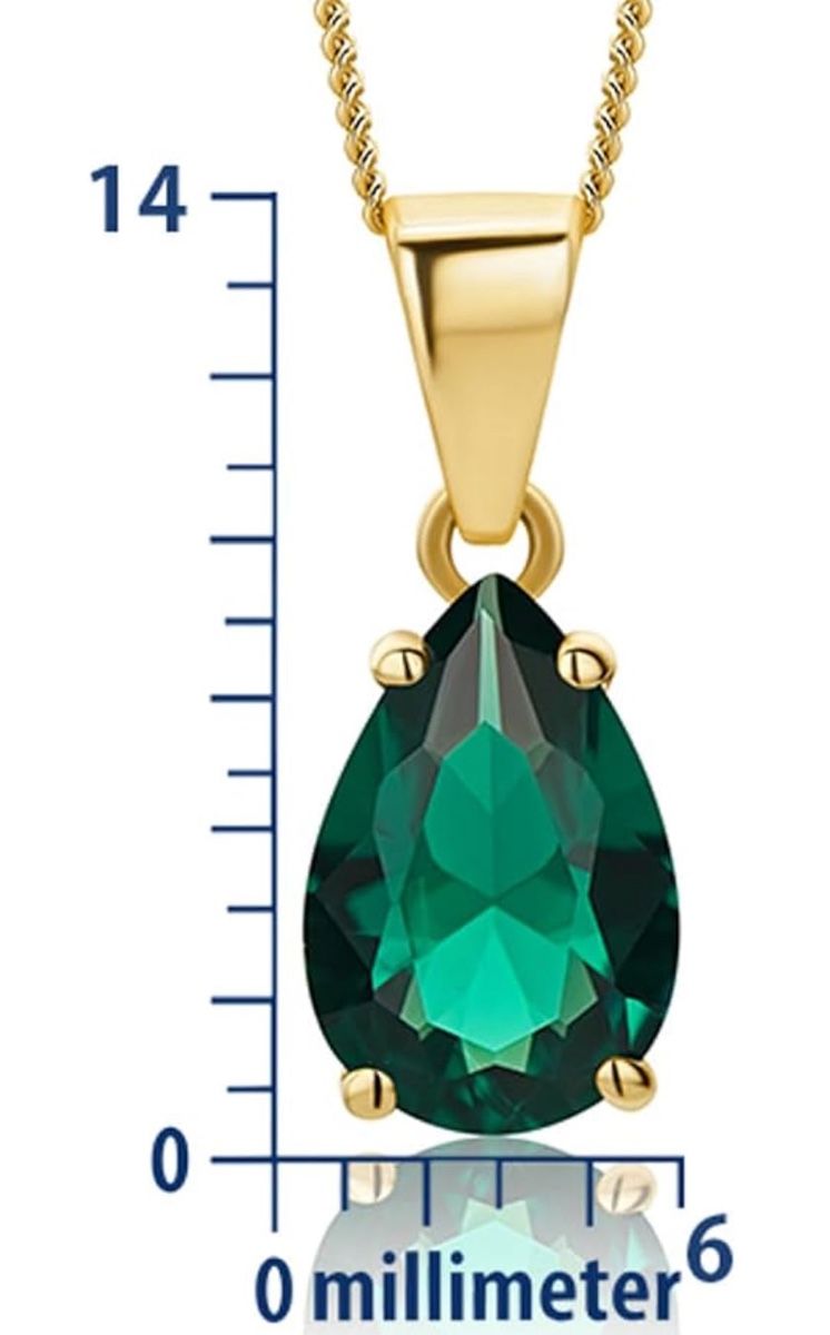 Catenine: Smaragd und echtes Gold Halskette – Nuovo e nell'imballaggio originale da Hemmental venduto da BlingBling1 1
