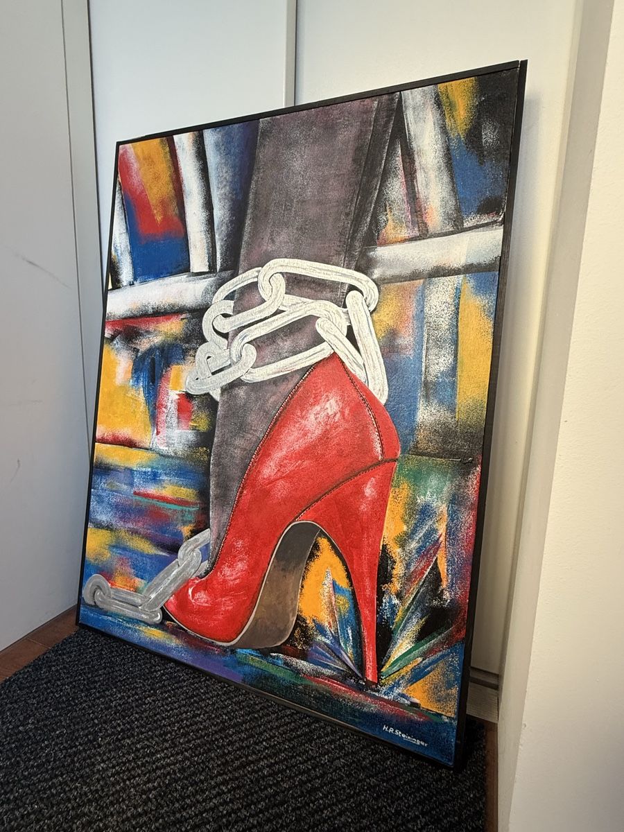Dipinti: H.R. Steininger Original Painting: Red Heel in Chains – Usato da Pfäffikon SZ venduto da NicMarKom 1