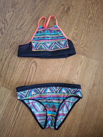 Maillot de bain deux pièces enfant multicolore age 8-11
