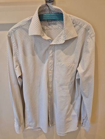 Herren Hemd WE Men creme/braun kariert, Gr. 41