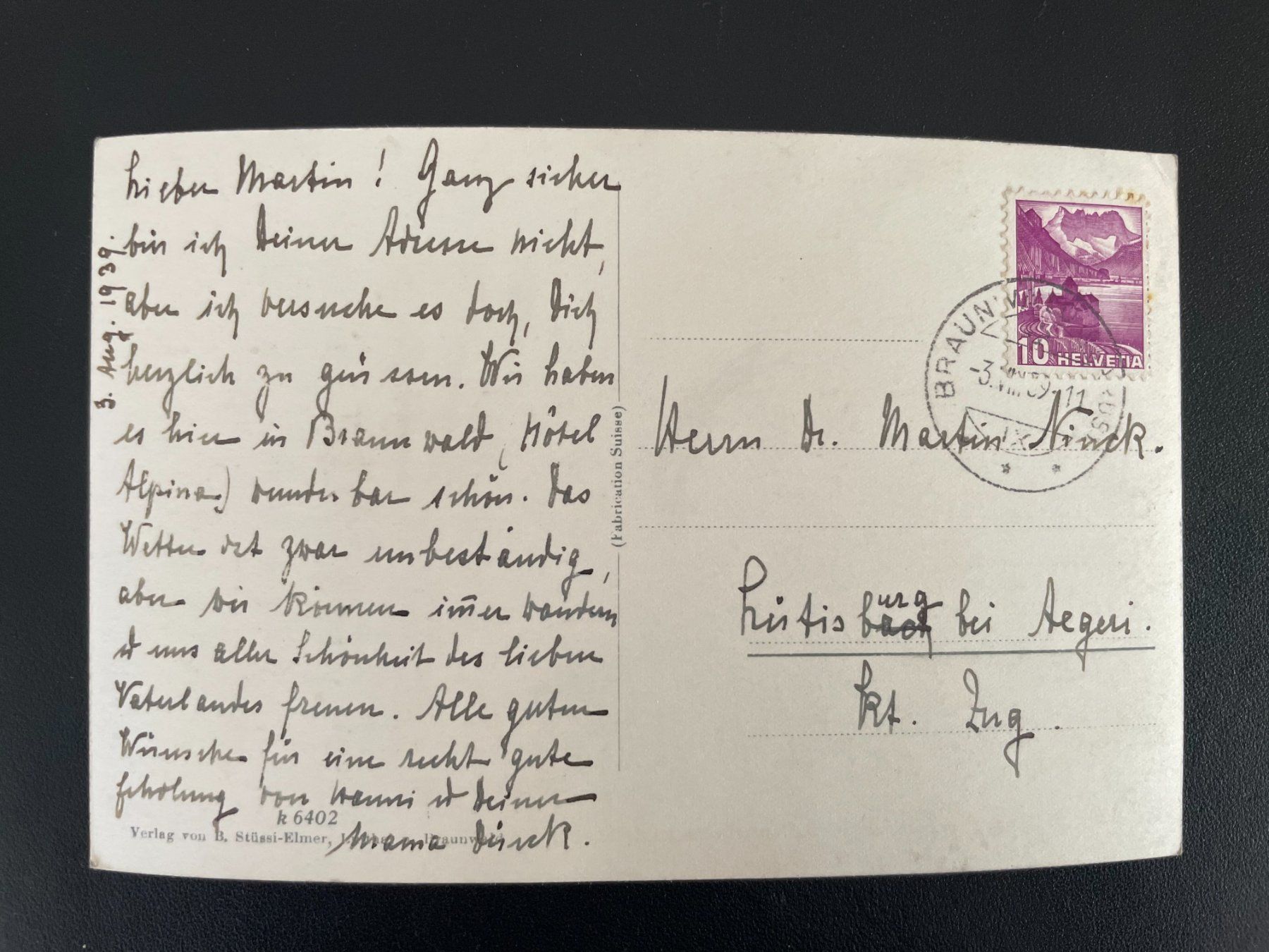 Ansichtskarten: AK GL Braunwald, Blick auf Linthal – Gebraucht aus Thal von Danny82 1
