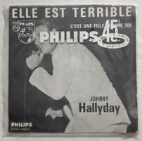 JOHNNY HALLYDAY - Elle Est Terrible - 7" vinyl 45t Jukebox