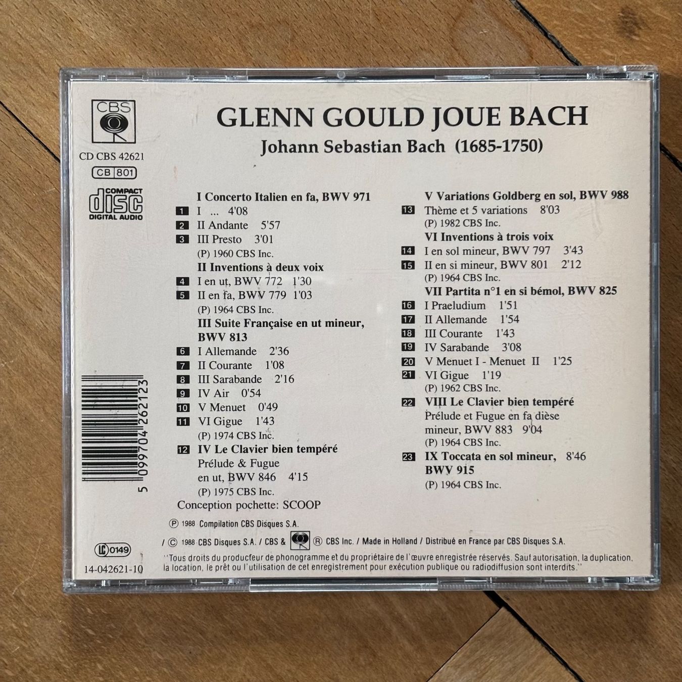 CD: Glenn Gould: Bach – Usato da Stans venduto da Abukadnezar 1