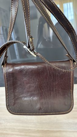 Sac en VRAI CUIR d'Italie(Toscane)Vintage marron, neuf