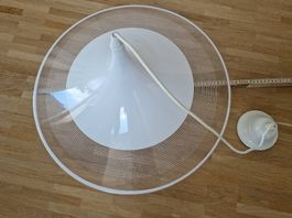 Deckenleuchte Kunststoff weiss/transparent Ø 56 cm