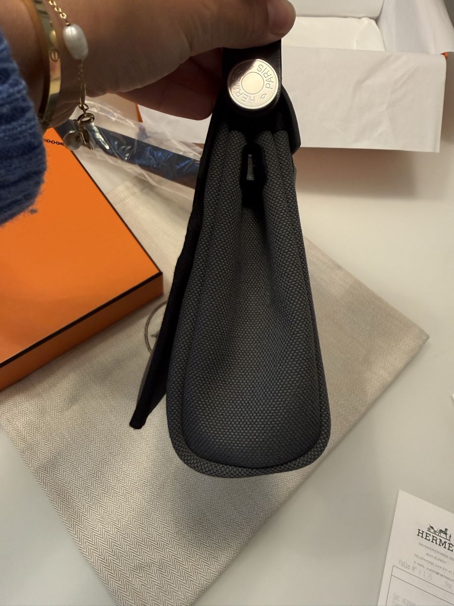Hermès Borse: Hermes Herbag Mini 20 NEU vert mangrove noir  – Nuovo e nell'imballaggio originale da Wilen b. Wollerau venduto da Katjaisabelle 4
