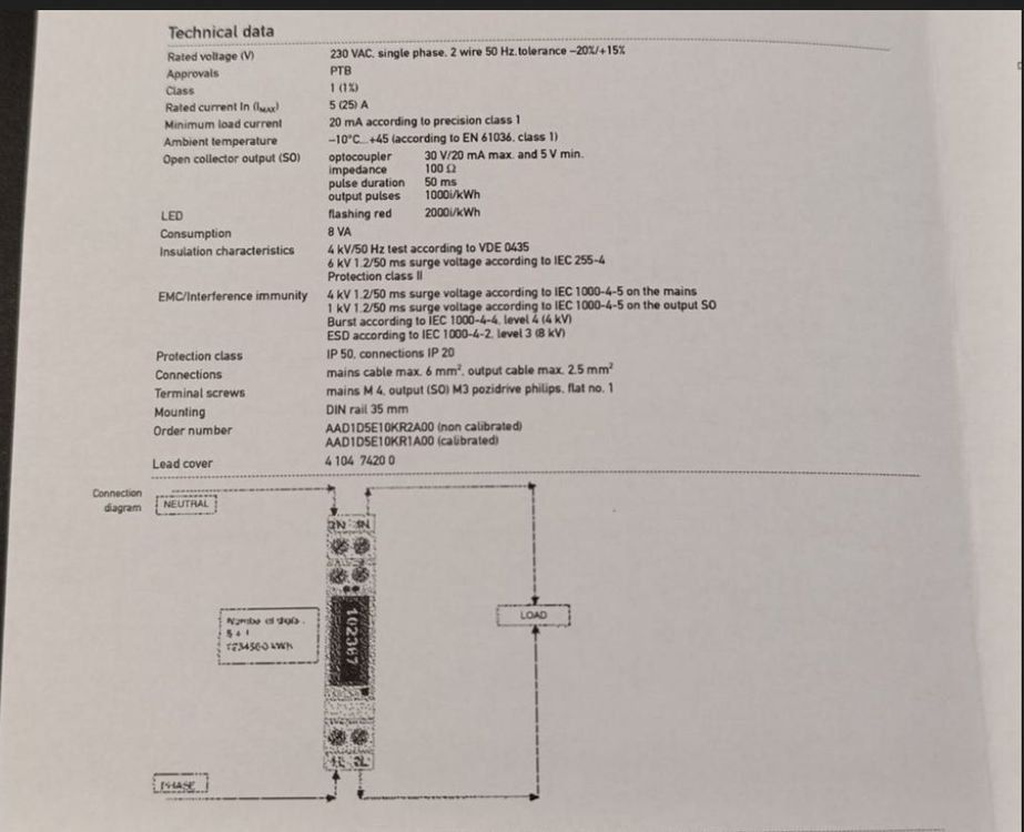 Misurare: SAIA BURGESS Einphasiger Energiezähler -AAD1 – Nuovo (secondo la descrizione) da Thielle venduto da urs_8lzn 5