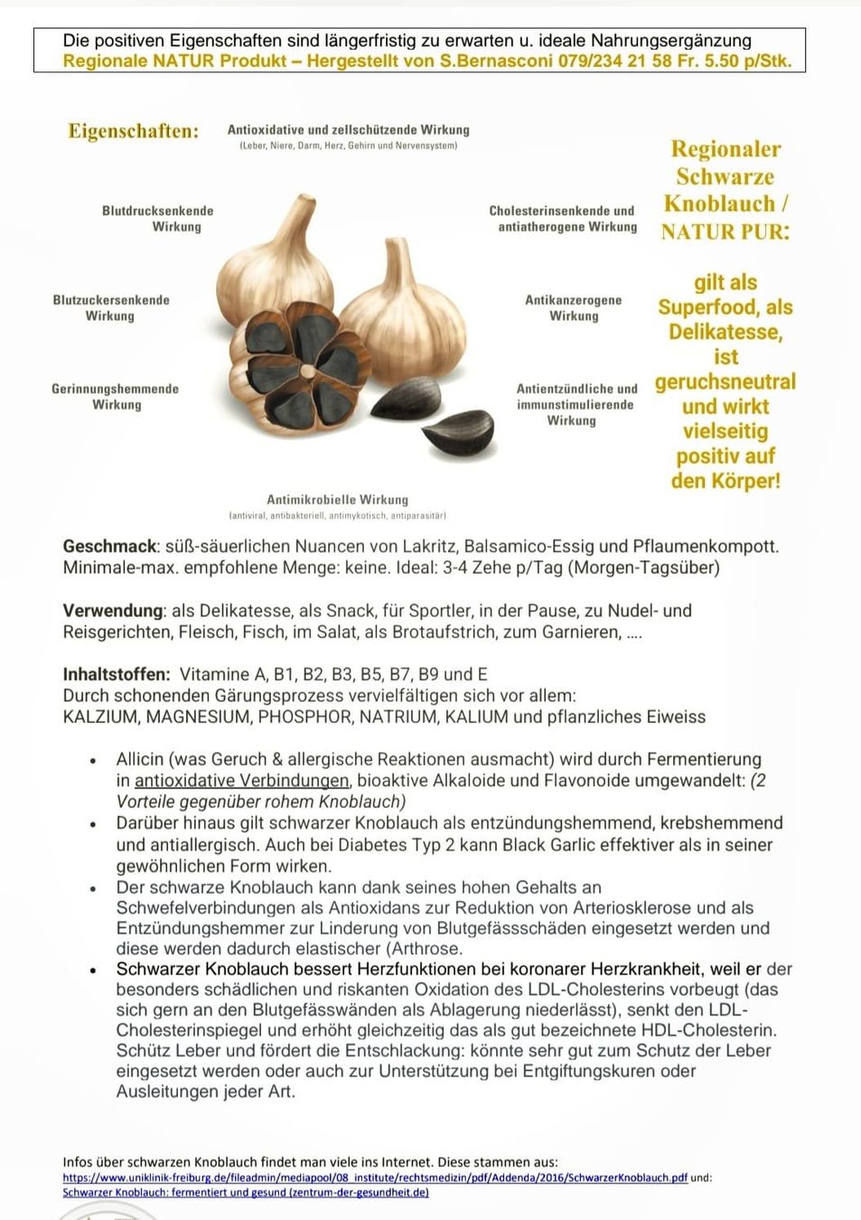 Buoni: 10 Stk Schwarzer Knoblauch NATUR – Nuovo (secondo la descrizione) da Altdorf UR venduto da BLACKGARLIC 3