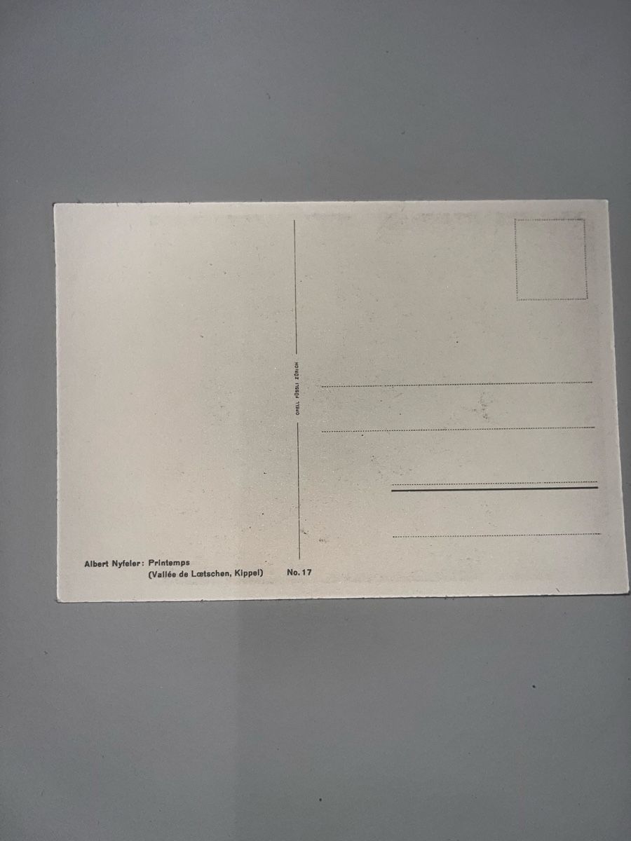 Ansichtskarten: Ansichtskarte Albert Nyfeler, Lötschental, Kippel, Nr. 17 – Gebraucht aus Muttenz von Totkel 1